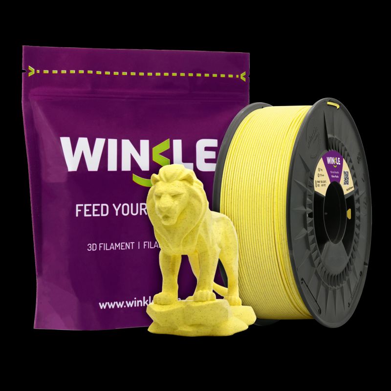 WINKLE FILAMENTO AMARILLO MARMOL PLA-HD TEXTURE 1.75MM 1 KG