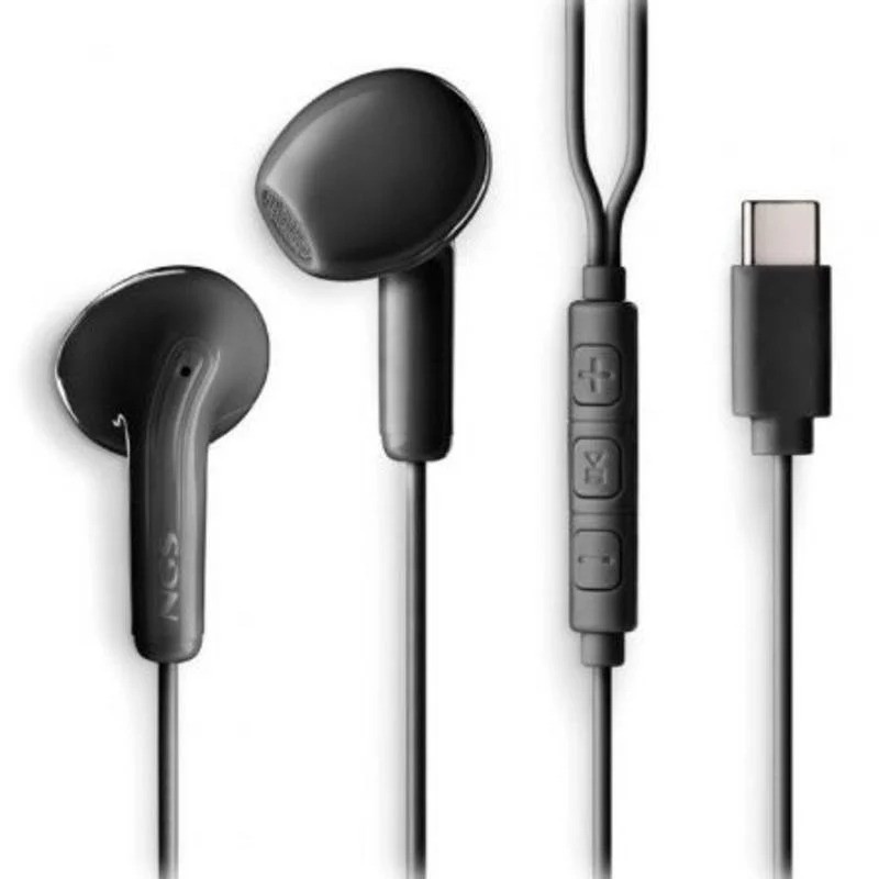 Auriculares + Microfono Ngs Cross Glide In Ear Usb-c Black - Imagen 2