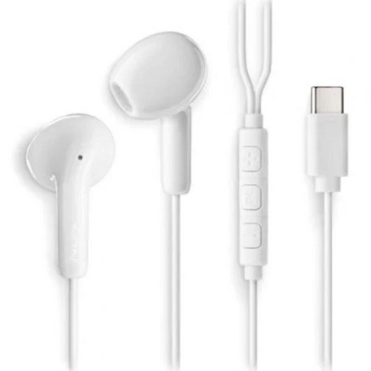 Auriculares + Microfono Ngs Cross Glide In Ear Usb-c White - Imagen 2