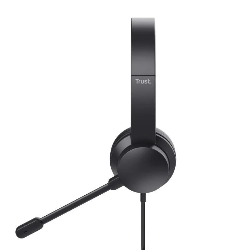 Auriculares + Microfono Trust Hs-201 Headset Usb Black - Imagen 3