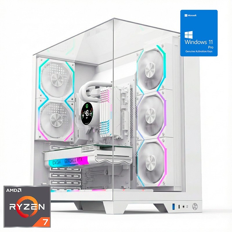 ORDENADOR GAMING INFINITY PRO WHITE RGB R7 9800X3D/16GB DDR5/SSD1TB NVME/WIFI/R.LIQ/750W/W11PRO