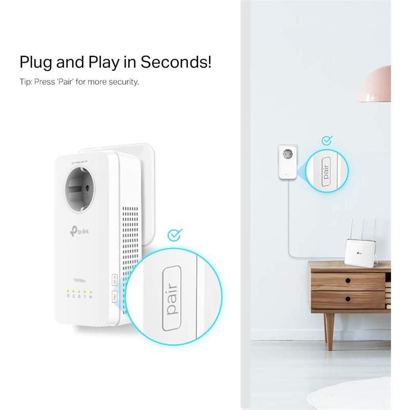 Powerline Tp-link Tl-wpa8631p Ethernet Av1300 + Enchufe - Imagen 5