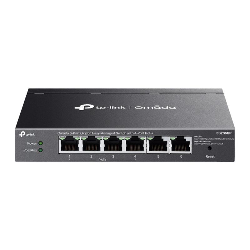 TP-LINK SWITCH OMADA ES206GP DE 6 PUERTOS CON 4 PUERTOS POE+