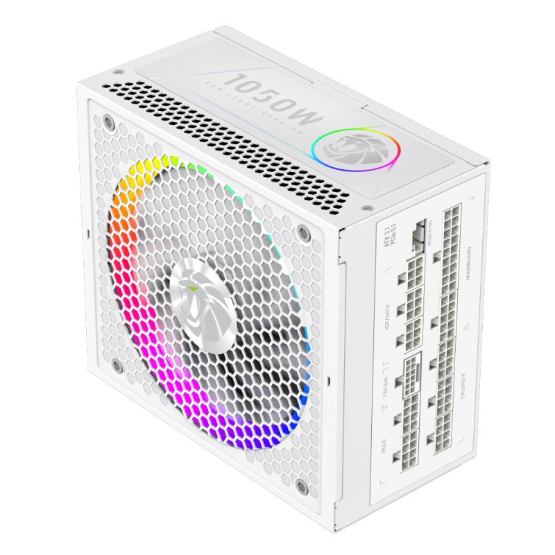 Fuente De Alimentacion Gm Rgb 1050w Pro Full Modular 80+ Gold Argb White - Imagen 2
