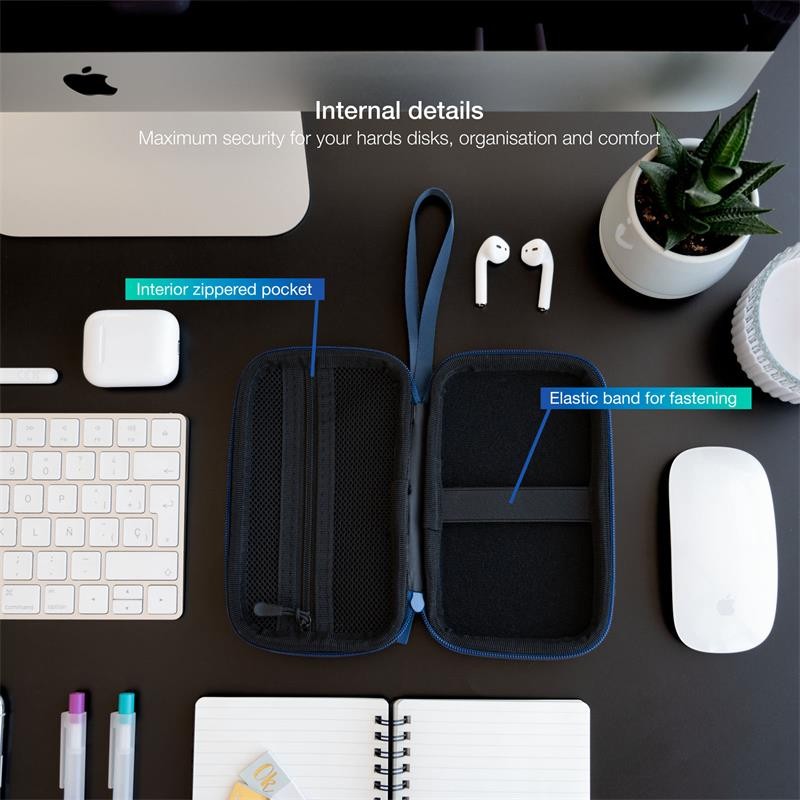 Funda Tooq Para Disco Duro Externo De 2,5 Blue - Imagen 3