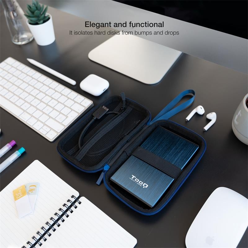 Funda Tooq Para Disco Duro Externo De 2,5 Blue - Imagen 4