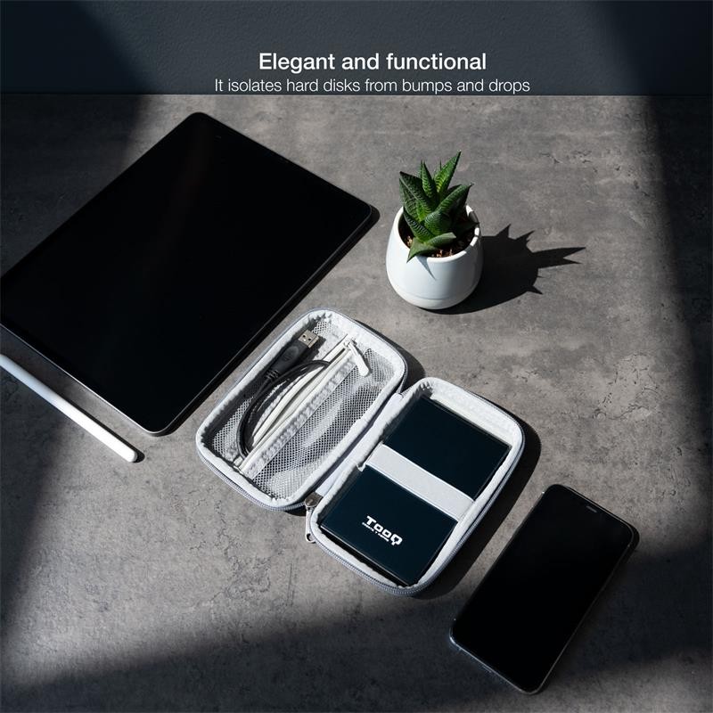 Funda Tooq Para Disco Duro Externo De 2,5 Grey - Imagen 3