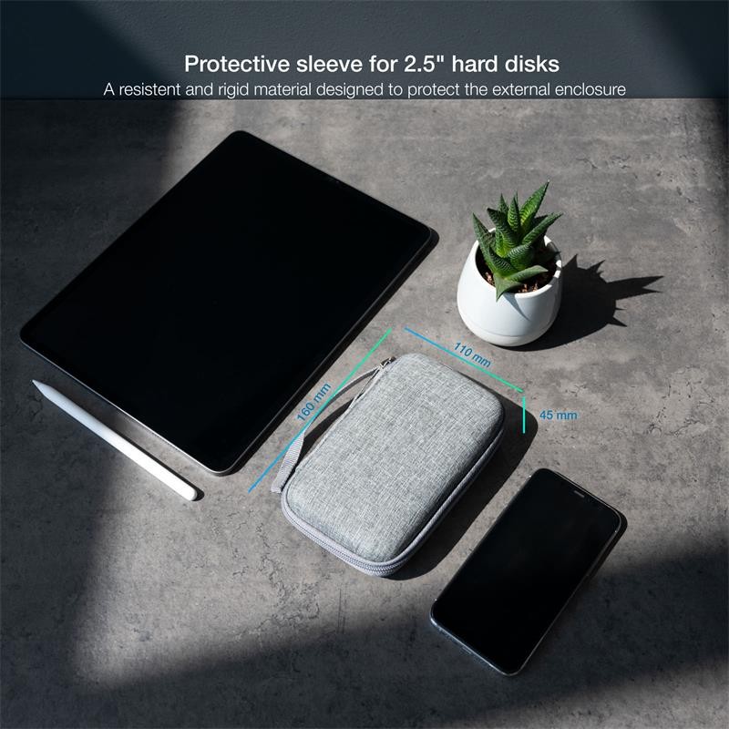 Funda Tooq Para Disco Duro Externo De 2,5 Grey - Imagen 4