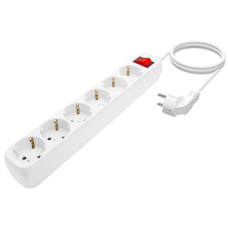 REGLETA AISENS 6 SCHUKOS PROTECCION INTERRUPTOR 1