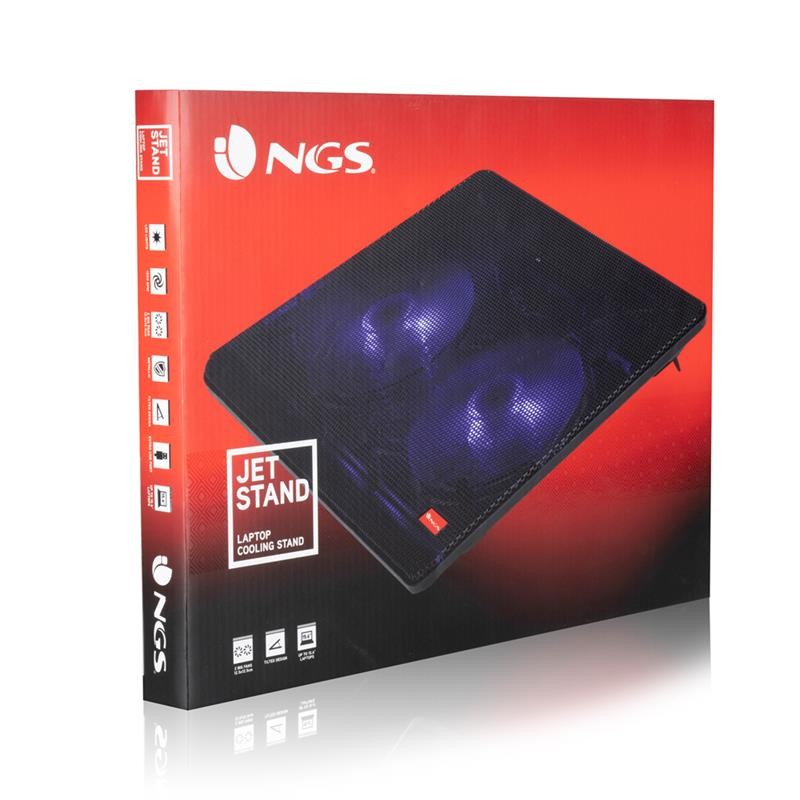 Soporte + Ventilador Notebook Ngs Jetstand Black - Imagen 3