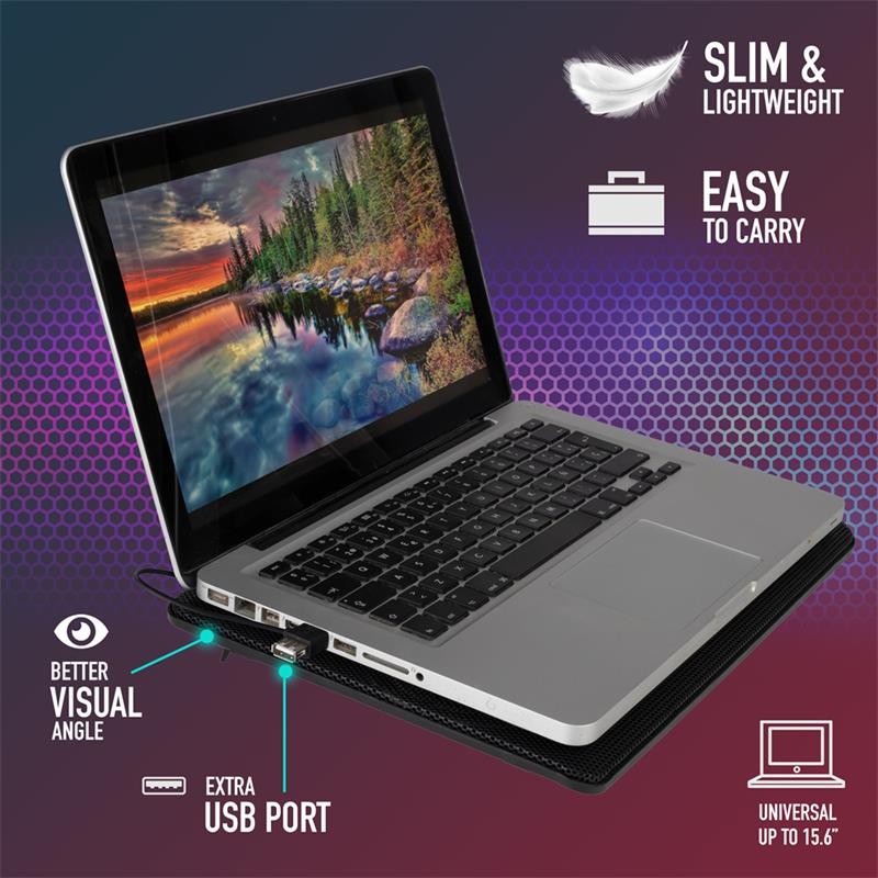 Soporte + Ventilador Notebook Ngs Jetstand Black - Imagen 6