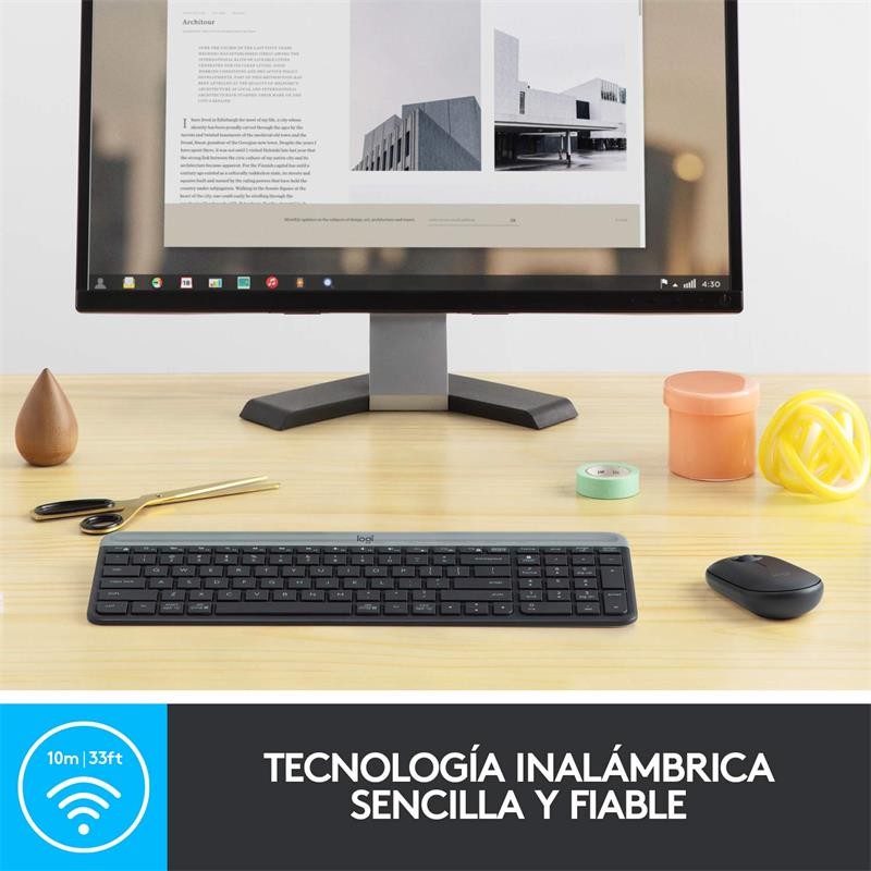 Teclado + Raton Logitech Mk470 Slim Wireless Silent - Imagen 4