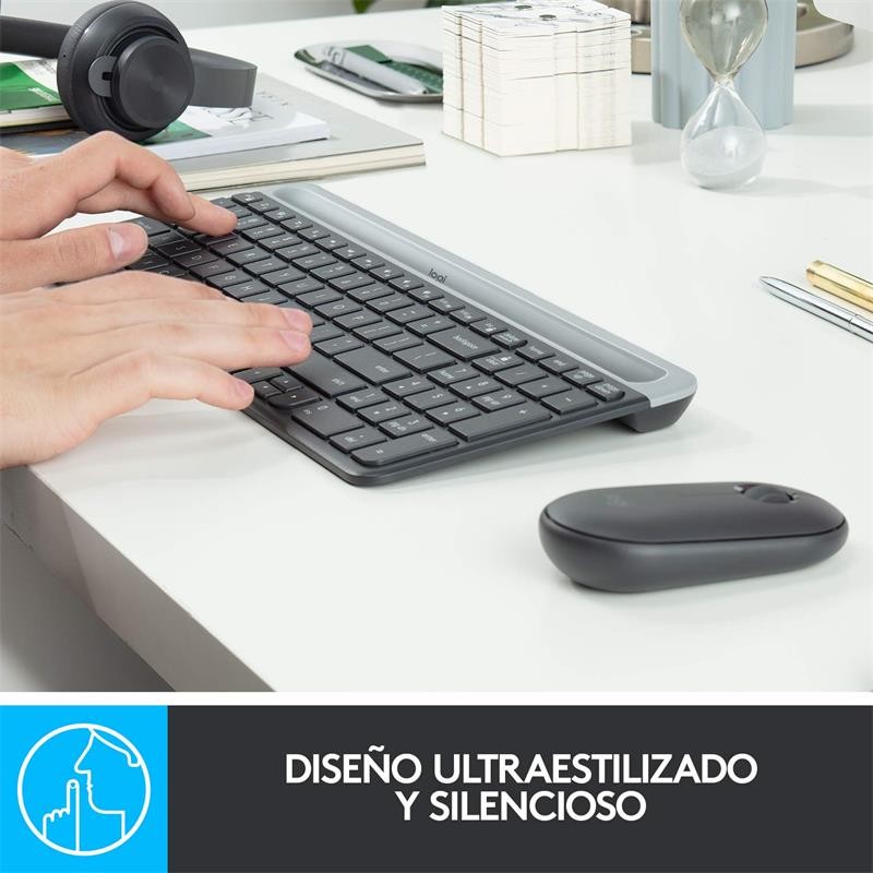Teclado + Raton Logitech Mk470 Slim Wireless Silent - Imagen 5