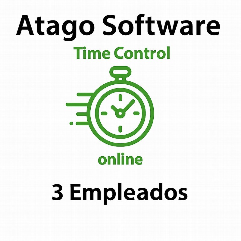 TIME CONTROL DE PRESENCIA ATAGO EN LA NUBE 3 EMPLEADOS ( ANUAL )