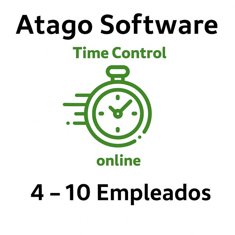 TIME CONTROL DE PRESENCIA ATAGO EN LA NUBE 4-10 EMPLEADOS ( ANUAL )